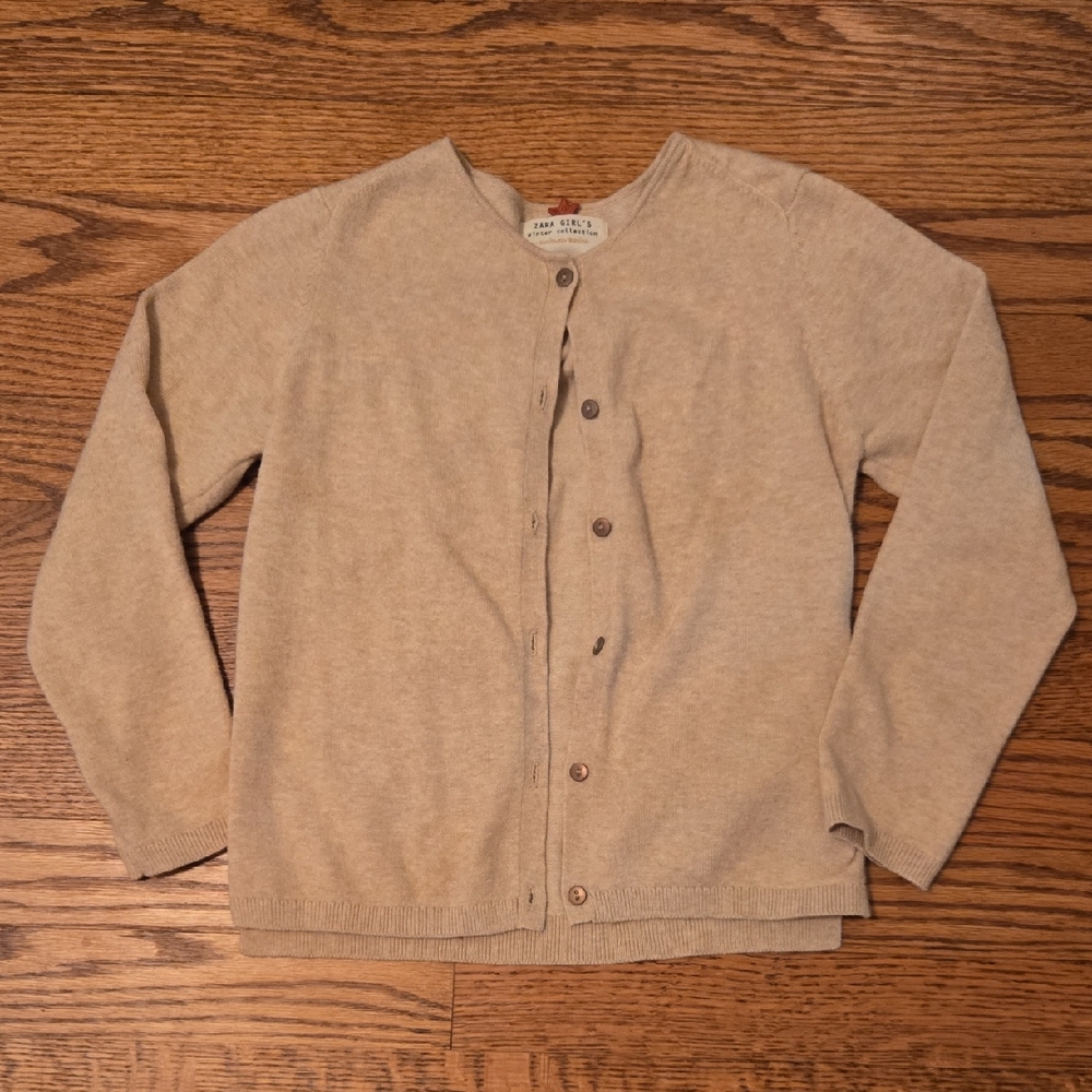 Zara Tan Cardigan Sweater